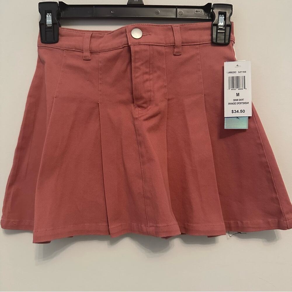 Girl's Pink Pleated Skater Skirt Casual Size Medium